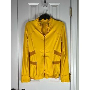 Queenie ke & Athletics Women’s Exercise Full Zip Orange Yellow Running Jacket Si